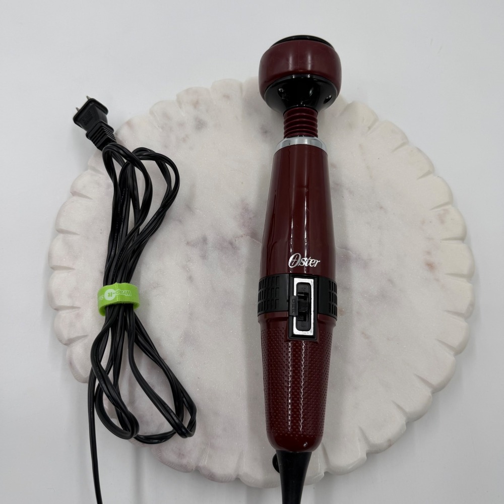 Oster Stim-U-Lax Handheld Massager 295-07B Burgundy 2-Speed 20W Made in Japan